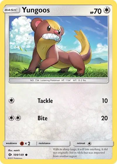 Yungoos — Sun & Moon Base Set 109