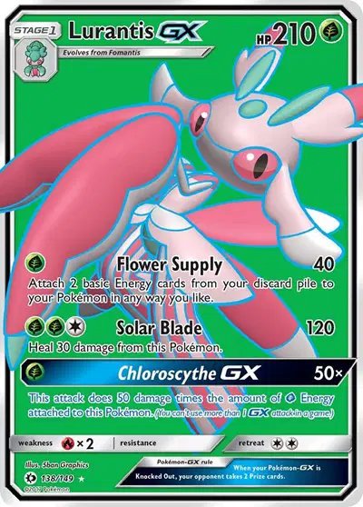 Lurantis GX (Full Art) — Sun & Moon Base Set 138