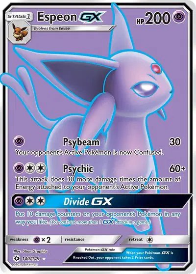 Espeon GX (Full Art) — Sun & Moon Base Set 140