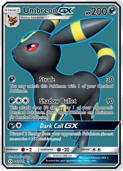 Umbreon GX (Full Art) — Sun & Moon Base Set 142