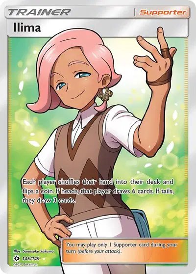 Ilima (Full Art) — Sun & Moon Base Set 146