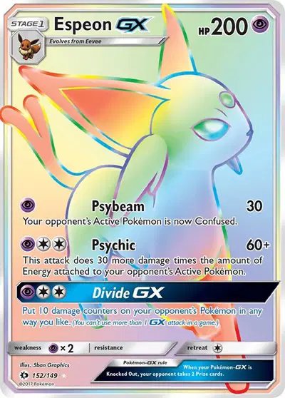 Espeon GX (Secret) — Sun & Moon Base Set 152
