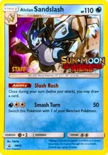 Alolan Sandslash (Staff Prerelease) — Sun & Moon Promo SM18