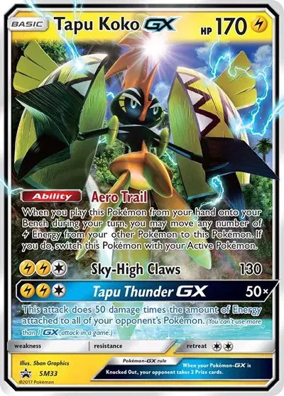 Tapu Koko GX — Sun & Moon Promo SM33