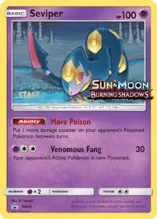 Seviper (Staff Prerelease) — Sun & Moon Promo SM46