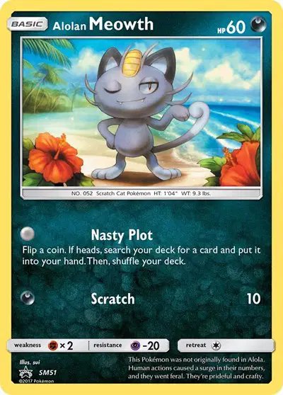Alolan Meowth — Sun & Moon Promo SM51