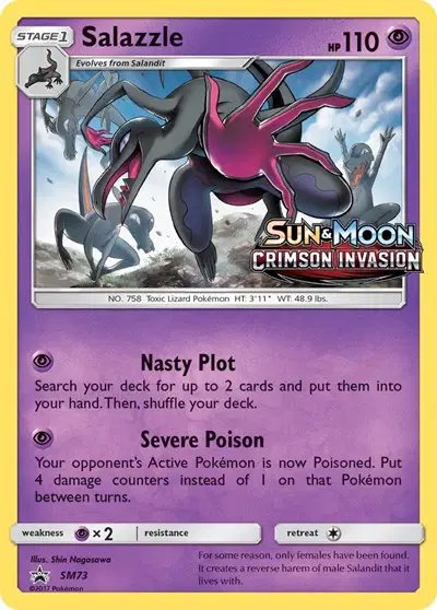 Salazzle (Prerelease) — Sun & Moon Promo SM73