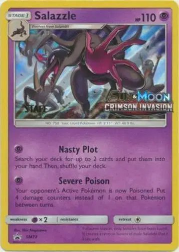 Salazzle (Staff Prerelease) — Sun & Moon Promo SM73