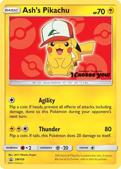 Ash's Pikachu — Sun & Moon Promo SM109
