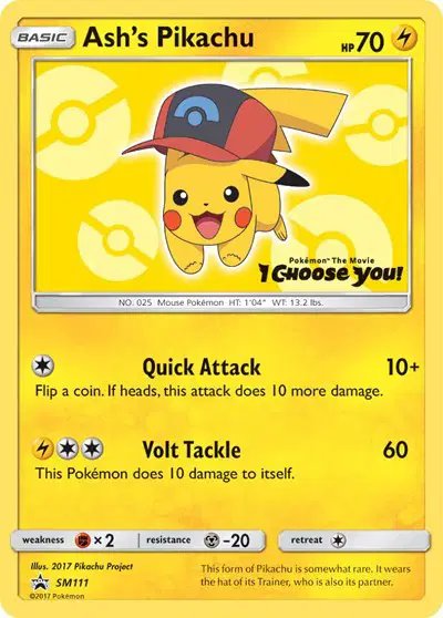 Ash's Pikachu — Sun & Moon Promo SM111