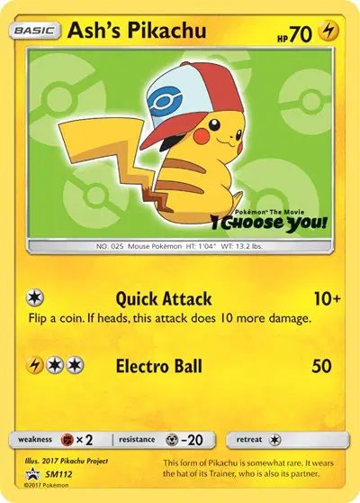 Ash's Pikachu — Sun & Moon Promo SM112