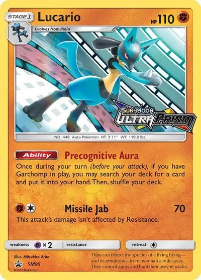 Lucario (Prerelease) — Sun & Moon Promo SM95