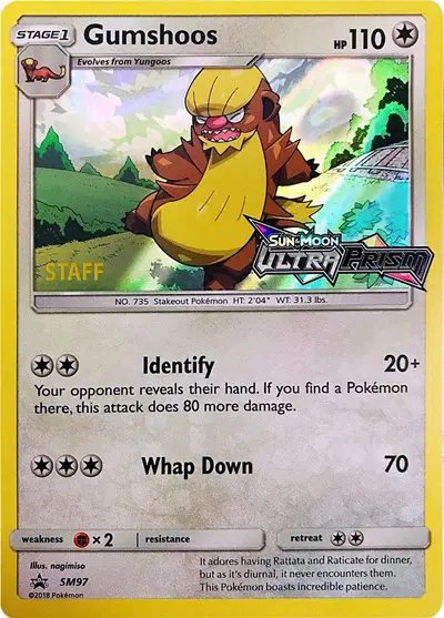 Gumshoos (Staff Prerelease) — Sun & Moon Promo SM97
