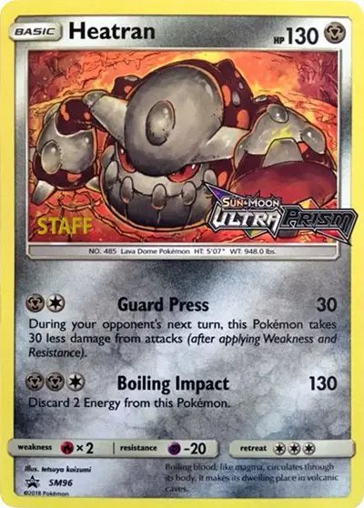 Heatran (Staff Prerelease) — Sun & Moon Promo SM96