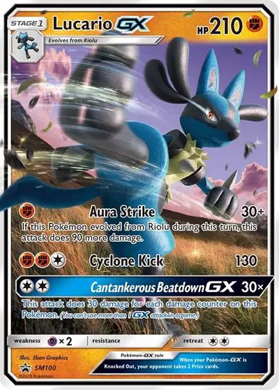 Lucario GX — Sun & Moon Promo SM100
