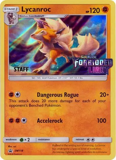 Lycanroc (Staff Prerelease) — Sun & Moon Promo SM118