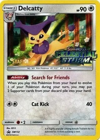 Delcatty (Staff Prerelease) — Sun & Moon Promo SM132