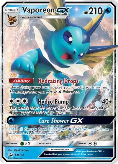 Vaporeon GX — Sun & Moon Promo SM172