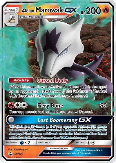 Alolan Marowak GX — Sun & Moon Promo SM187
