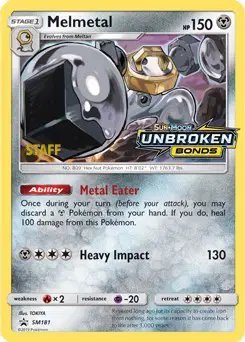 Melmetal (Staff Prerelease) — Sun & Moon Promo SM181