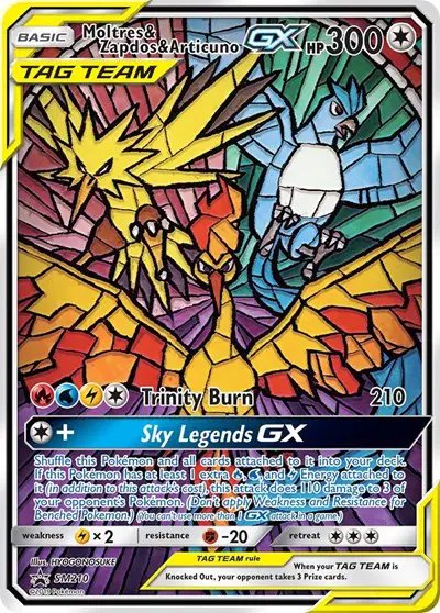 Moltres & Zapdos & Articuno GX — Sun & Moon Promo SM210