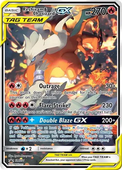 Reshiram & Charizard GX — Sun & Moon Promo SM201