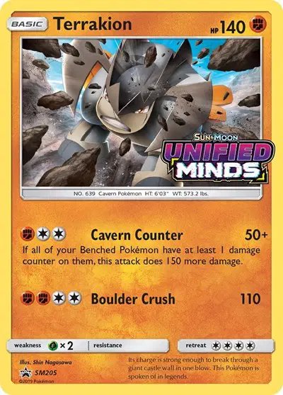 Terrakion (Prerelease) — Sun & Moon Promo SM205