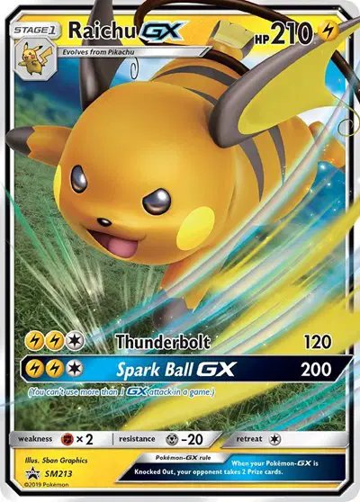 Raichu GX — Sun & Moon Promo SM213
