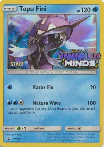 Tapu Fini (Staff Prerelease) — Sun & Moon Promo SM203