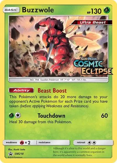 Buzzwole (Prerelease) — Sun & Moon Promo SM218