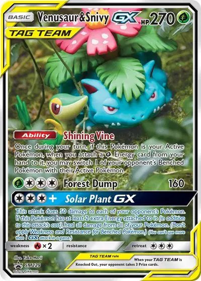 Venusaur & Snivy GX — Sun & Moon Promo SM229