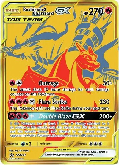 Reshiram & Charizard GX — Sun & Moon Promo SM247