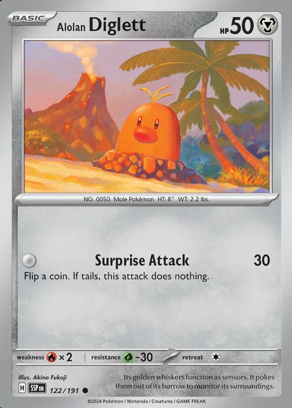 Alolan Diglett — Surging Sparks 122/191