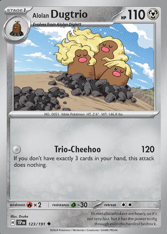Alolan Dugtrio — Surging Sparks 123/191