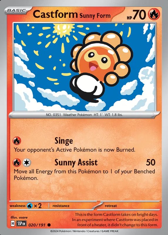 Castform Sunny Form — Surging Sparks 020/191
