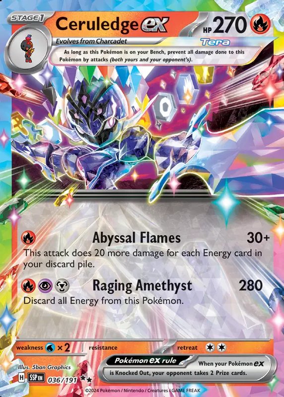 Ceruledge ex — Surging Sparks 036/191