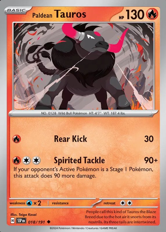 Paldean Tauros — Surging Sparks 018/191