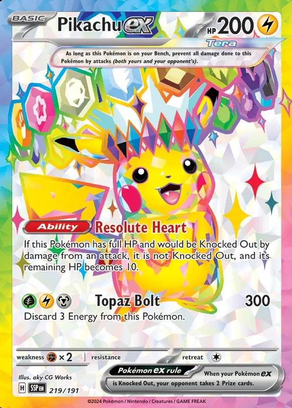 Pikachu ex — Surging Sparks 219/191
