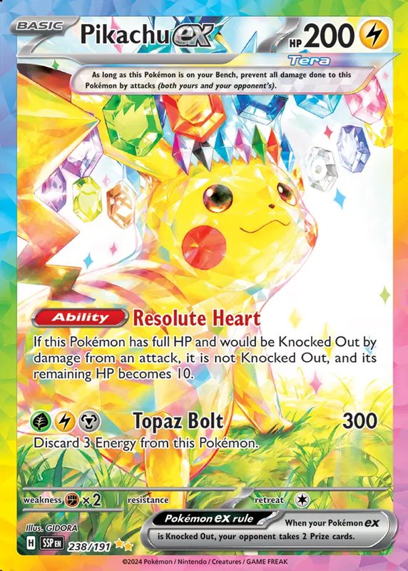 Pikachu ex — Surging Sparks 238/191