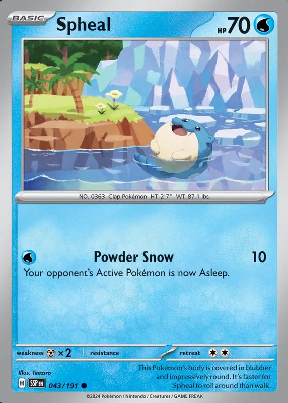 Spheal — Surging Sparks 043/191