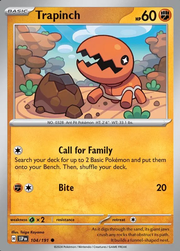 Trapinch — Surging Sparks 104/191