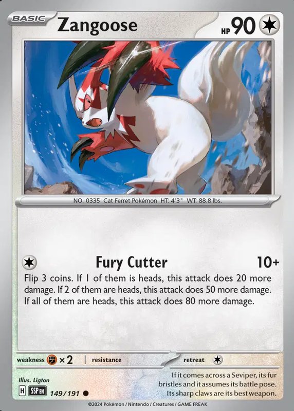 Zangoose — Surging Sparks 149/191