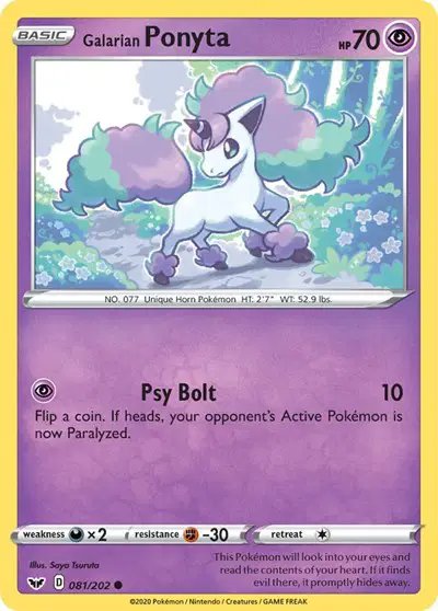 Galarian Ponyta — Sword & Shield Base Set 081/202