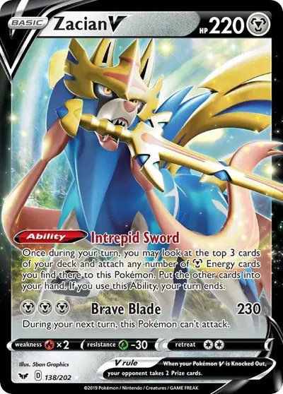 Zacian V — Sword & Shield Base Set 138/202