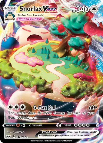 Snorlax VMAX — Sword & Shield Base Set 142/202