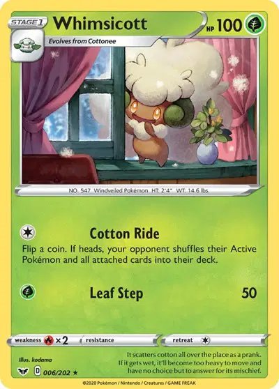 Whimsicott — Sword & Shield Base Set 006/202