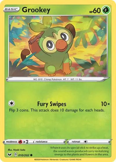 Grookey (010) — Sword & Shield Base Set 010/202