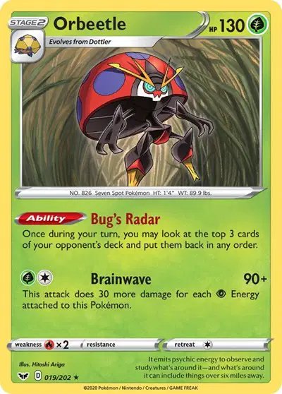 Orbeetle — Sword & Shield Base Set 019/202