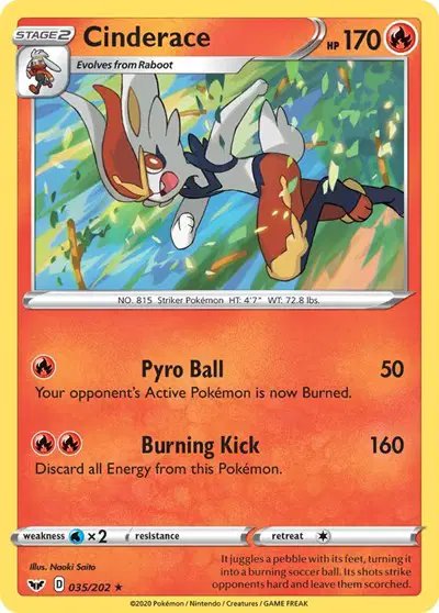 Cinderace (035) — Sword & Shield Base Set 035/202