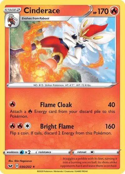 Cinderace (036) — Sword & Shield Base Set 036/202